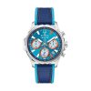 Bulova Team Miami E1 Racing Marine Star B 41mm 96B460 med turkis skive, chronograph funksjon, tachymeter og blå rem med turkise detaljer
