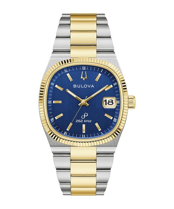 Bulova Super Seville 37.5 mm 98B462 klokke med blå skive og to tonet stållenke