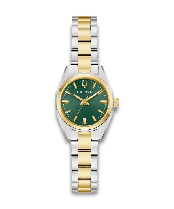 Bulova Classic Surveyor Mini 23mm - 98L329 med grønn skive og to tonet lenke