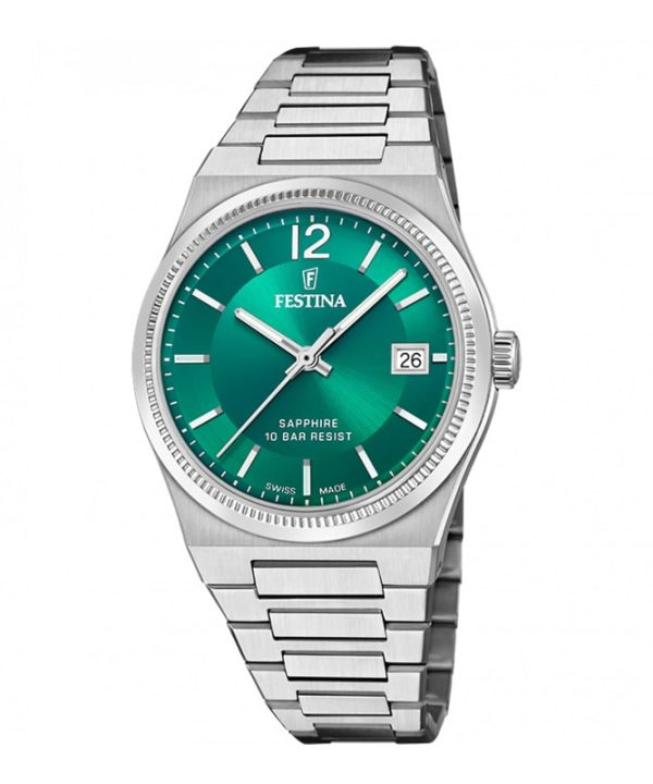 Festina Women's Watch Swiss Made Rivé Green - F20035-5