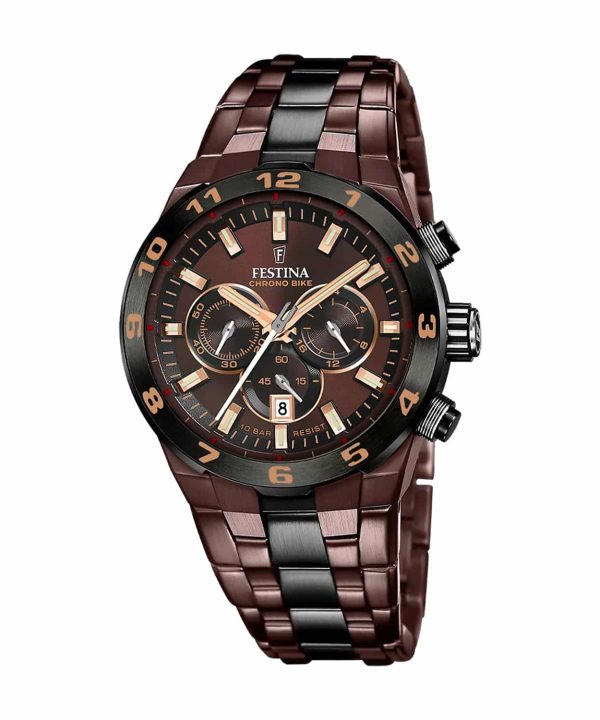 Festina Men's Brown Special Edition Stainless Steel Watch Bracelet 45mm - F20708-1
