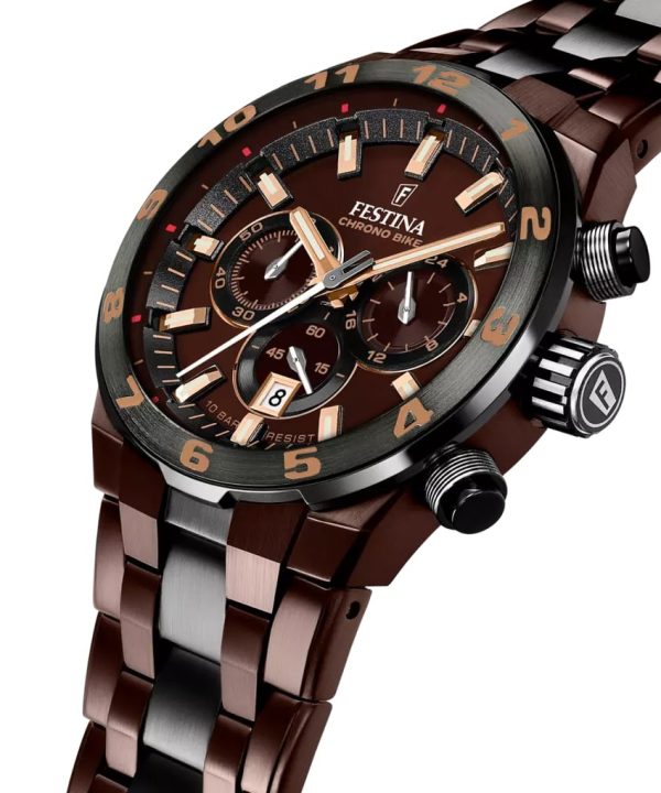 Festina Men's Brown Special Edition Stainless Steel Watch Bracelet 45mm - F20708-1 - Bilde 2