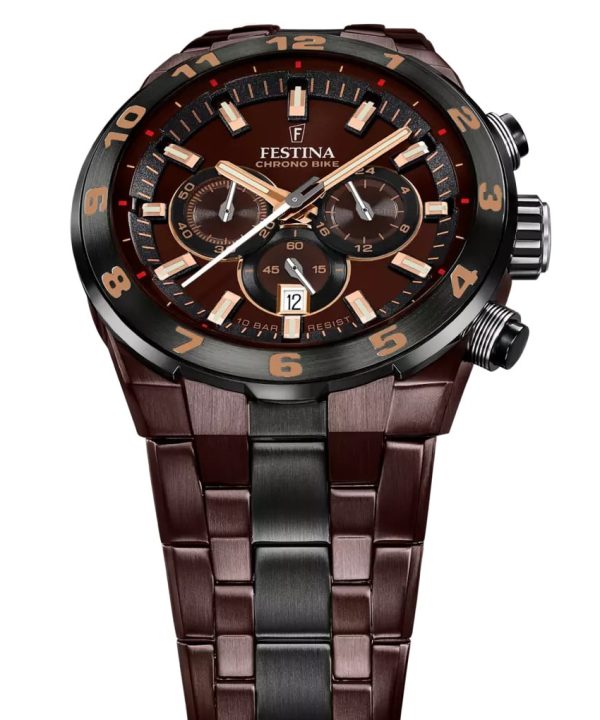 Festina Men's Brown Special Edition Stainless Steel Watch Bracelet 45mm - F20708-1 - Bilde 3