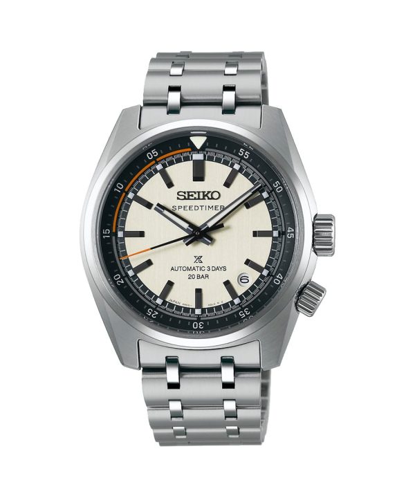 Seiko Prospex Speedtimer SPB513J1 automatisk dykkerklokke med intern nedtellings bezel og stållenke