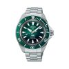 Seiko SRPL53K1 automatisk dykkerklokke med grønn tallskive, rustfritt stål og 200 meters vanntetthet