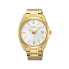 Seiko SUR314P1 herreklokke med hvit skive og gulltonet stållenke
