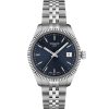 Tissot Ballade 34mm T156.210.11.041.00 med blå skive, riflet bezel og stållenke