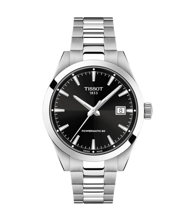 Tissot Gentleman 38mm T165.807.11.051.00 med sort skive og stållenke