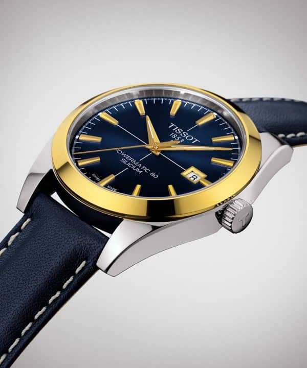 Alternative view of Tissot Gentleman Powermatic 80 Silicium 18K Gold Bezel - T927.407.46.041.01